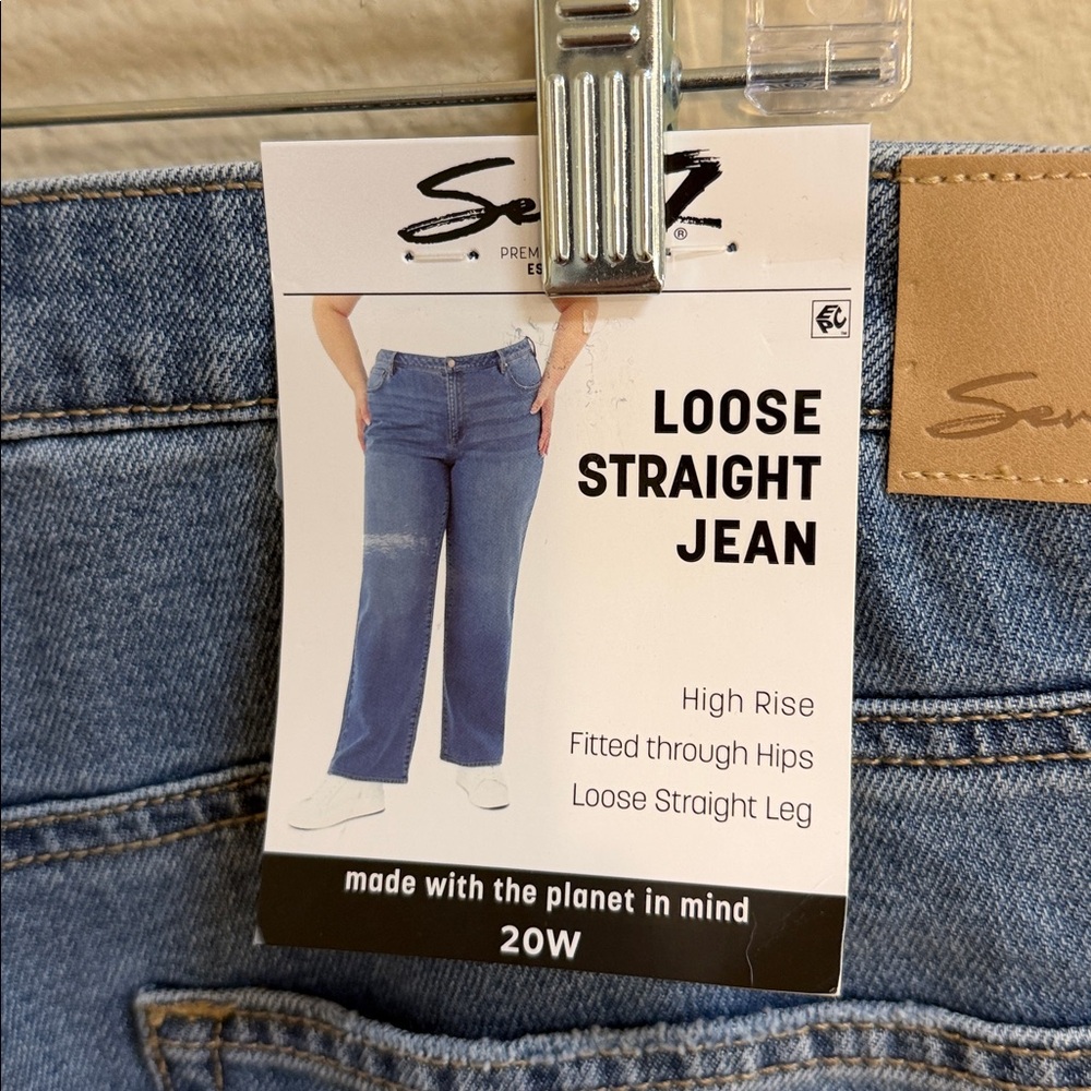 NWT Size 20W, Seven7 Loose Straight Jean